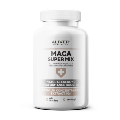 Maca Super Mix – σύμπλεγμα 3 ειδών μάκα, 120 κάψουλες