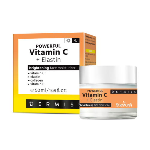 Λευκαντική ενυδατική κρέμα με βιταμίνη C + ελαστίνη, 50 ml