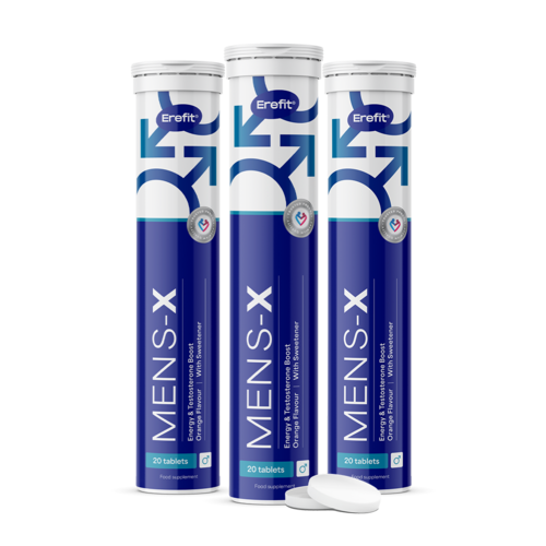 3x Mens-X – αναβράζοντα δισκία για άνδρες, συνολικά 60 αναβράζοντα δισκία