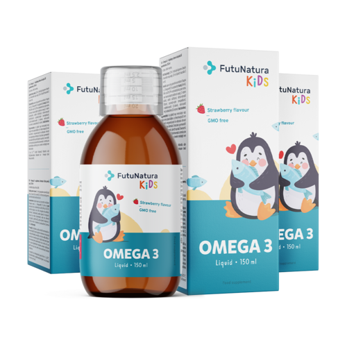 3x OMEGA 3 – Υγρό συμπλήρωμα διατροφής για παιδιά, συνολικά 450 ml
