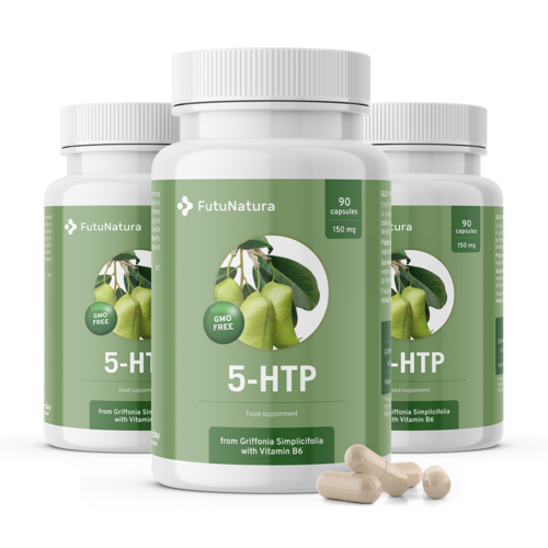3x 5-HTP 150 mg - Griffonia Simplicifolia, συνολικά 270 κάψουλες
