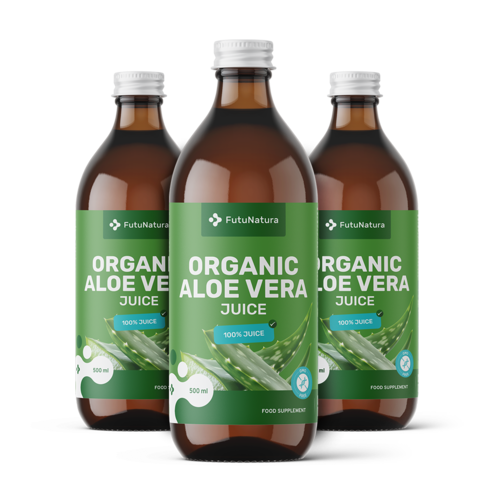 3x BIO χυμός αλόης βέρα, συνολικά 1500 ml