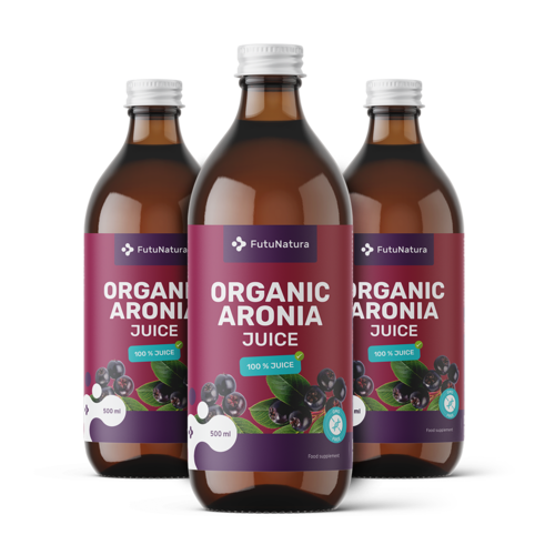 3x BIO Χυμός αρώνιας, συνολικά 1500 ml