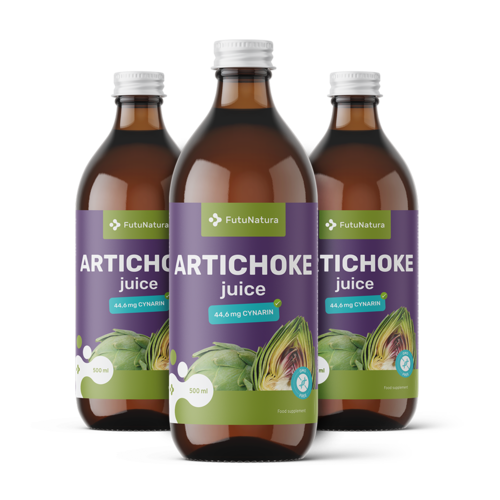 3x 100% χυμός αγκινάρας, συνολικά 1500 ml