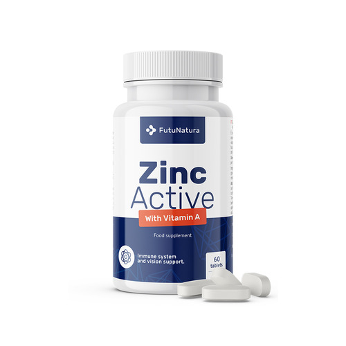 Zinc Active + βιταμίνη Α, 60 δισκία