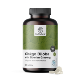 Ginkgo biloba με τζίνσενγκ Σιβηρίας 6600 mg, 365 δισκία