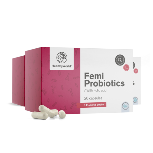 3x Προβιοτικά Femi - για γυναίκες, συνολικά 60 κάψουλες