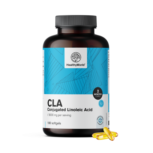 CLA 3000 mg - συζευγμένο λινολεϊκό οξύ, 180 μαλακές κάψουλες