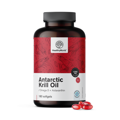 Έλαιο κριλ 1200 mg, 180 μαλακές κάψουλες