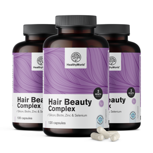 3x Hair Beauty Complex - Βιταμίνες και μέταλλα για τα μαλλιά, συνολικά 360 κάψουλες