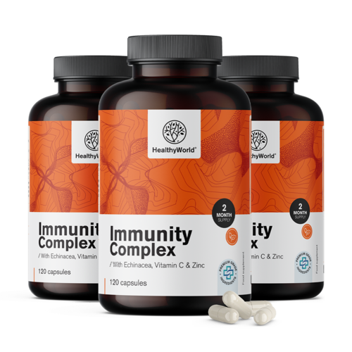 3x Immunity complex - για το ανοσοποιητικό σύστημα, συνολικά 360 κάψουλες