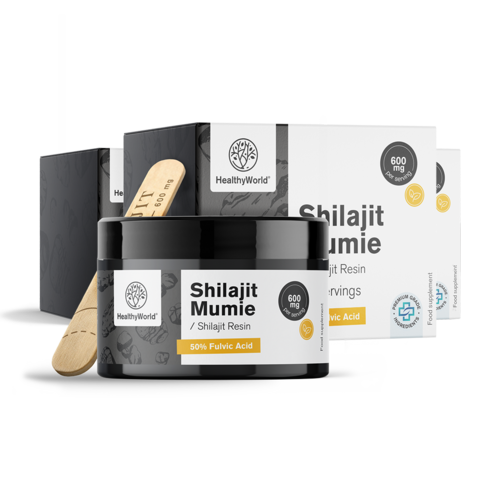 3x Shilajit Mumie 600 mg - ρητίνη, συνολικά 90 γρ