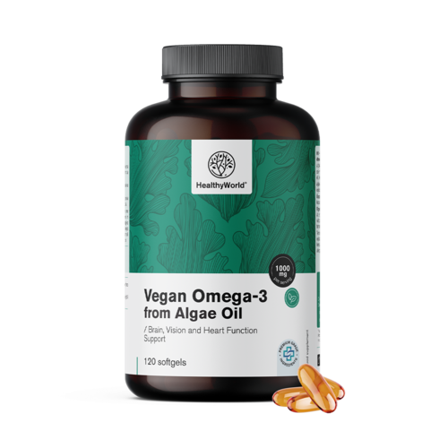 Vegan ωμέγα 3 1000 mg - από άλγη, 120 μαλακές κάψουλες