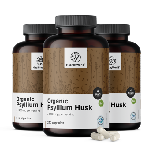 3x BIO Ψύλλιο (Ινδικό Πλαντάγκο) 1400 mg, συνολικά 720 κάψουλες