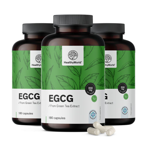 3x EGCG – από εκχύλισμα πράσινου τσαγιού, συνολικά 540 κάψουλες