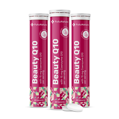 3x Beauty Q10 – αναβράζοντα δισκία, συνολικά 60 αναβράζοντα δισκία 