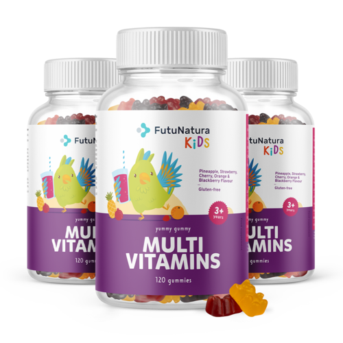 3x MULTI VITAMINS – Ζελεδάκια με πολυβιταμίνες για παιδιά, συνολικά 360 ζελεδάκια