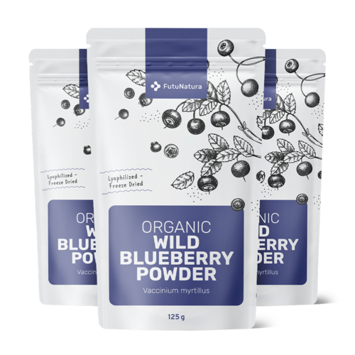 3x ΒΙΟ Άγρια μύρτιλλα σε σκόνη, συνολικά 375 γρ