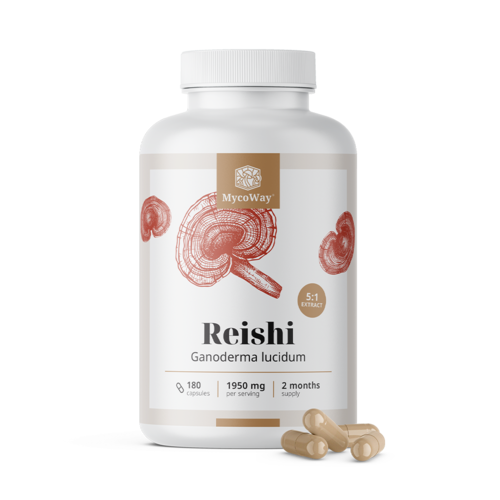 Reishi 1950 mg - εκχύλισμα 5:1, 180 κάψουλες