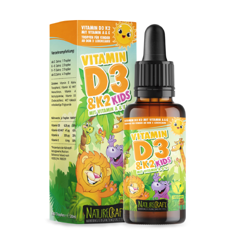 Vegan βιταμίνες D3 + K2 σε σταγόνες – για παιδιά