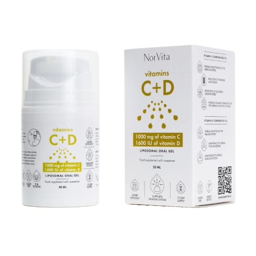 Vegan λιποσωμιακή βιταμίνη C + D3 – σε τζελ