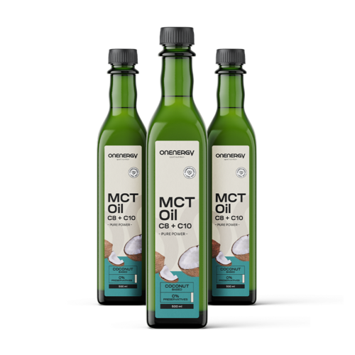 3x MCT C8:C10 Premium λάδι καρύδας, συνολικά 1500 ml