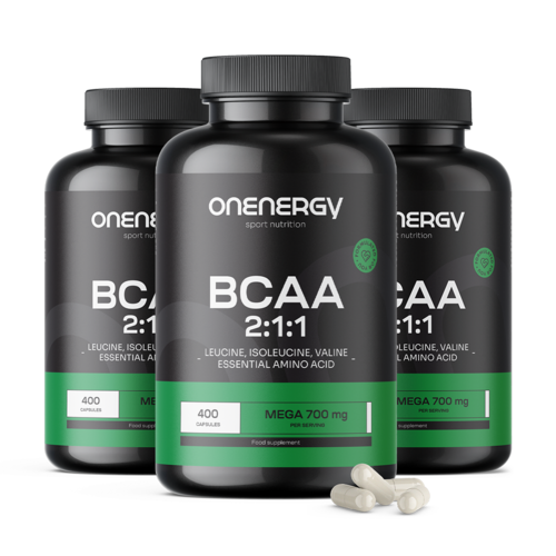 3x BCAA 2:1:1 Mega 700 mg, συνολικά 1200 κάψουλες