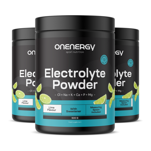 3x Ηλεκτρολύτες σε σκόνη – λάιμ, συνολικά 1500 γρ
