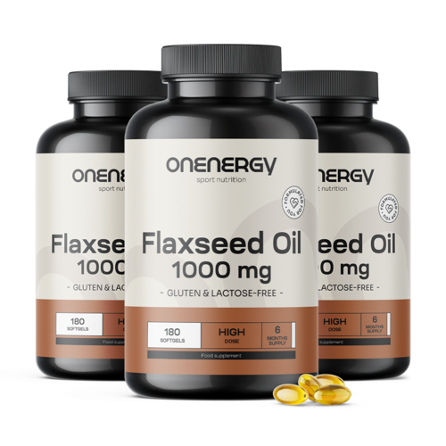 3x Έλαιο λιναρόσπορου 1000 mg, συνολικά 540 μαλακές κάψουλες