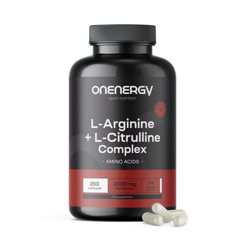 Σύμπλεγμα L-αργινίνης + L-κιτρουλίνης 3000 mg, 250 κάψουλες