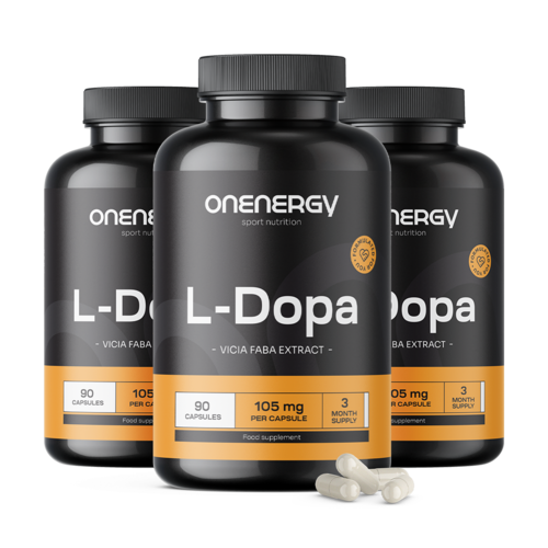3x L-dopa 105 mg - από εκχύλισμα κουκιών, συνολικά 270 κάψουλες