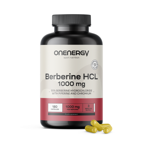 Βερβερίνη HCL 1000 mg - με πιπερίνη και χρώμιο, 180 κάψουλες