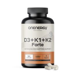 Βιταμίνες D3 + K1 + K2 FORTE, 180 κάψουλες