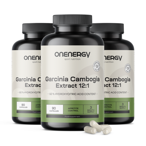 3x Garcinia cambogia – εκχύλισμα 12:1, συνολικά 270 κάψουλες
