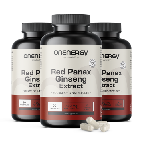 3x Κόκκινο τζίνσενγκ (Red Panax Ginseng) – εκχύλισμα, συνολικά 270 κάψουλες