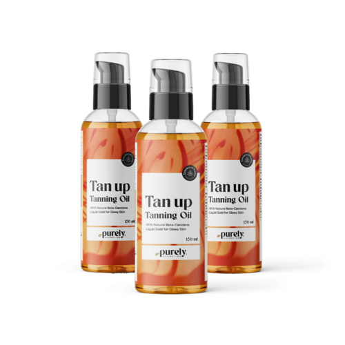 3x Tan up Λάδι μαυρίσματος, συνολικά 450 ml