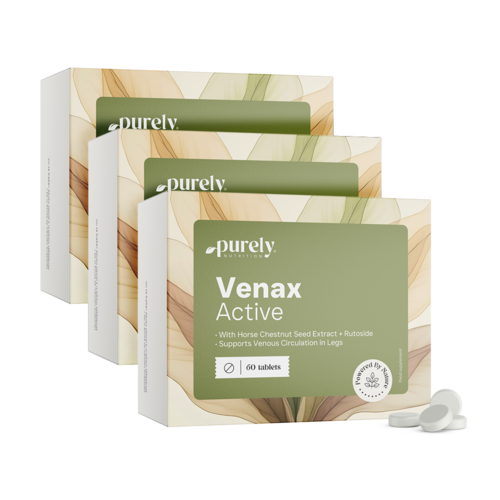 3x Venax Active - σύμπλεγμα για τις φλέβες και την κυκλοφορία του αίματος, συνολικά 180 δισκία