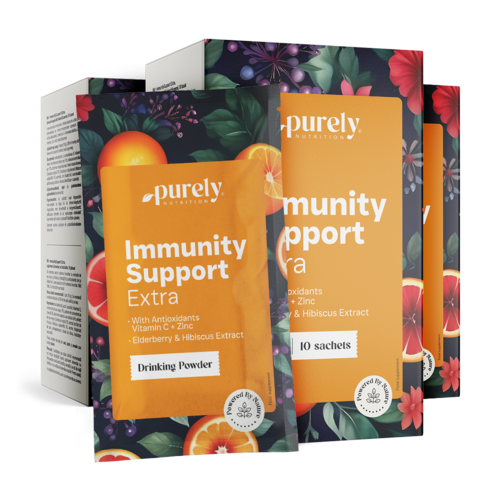 3x ImmunitySupport Extra – σκόνη για την παρασκευή ροφήματος, συνολικά 30 σακούλες