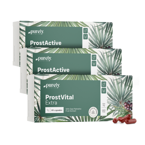 3x ProstVital Extra - με εκχύλισμα saw palmetto 320 mg, συνολικά 180 κάψουλες