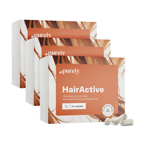 3x HairActive - σύμπλεγμα για τα μαλλιά, συνολικά 90 κάψουλες