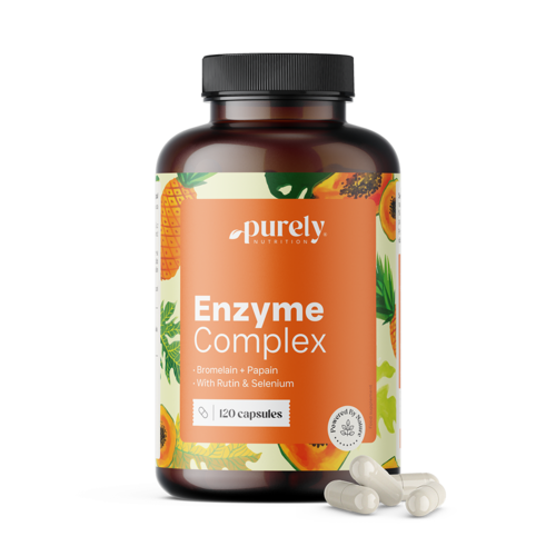 Σύμπλεγμα ενζύμων - μείγμα βρωμελαΐνης και παπαΐνης, 120 κάψουλες