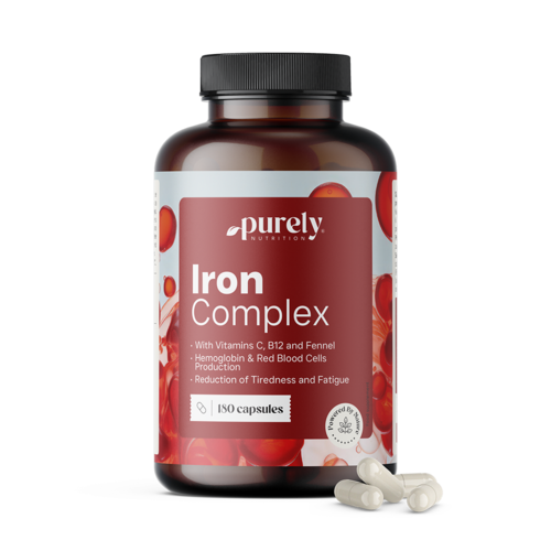 Iron Complex – σίδηρος με βιταμίνες C και B12, 180 κάψουλες