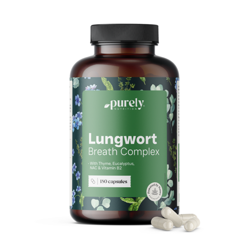 Lungwort Breath Complex – πνευμονόχορτο με θυμάρι και ευκάλυπτο, 180 κάψουλες