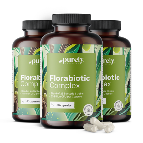 3x Florabiotic Complex – συμβιωτική φόρμουλα με 30 δισεκατομμύρια CFU, συνολικά 180 κάψουλες