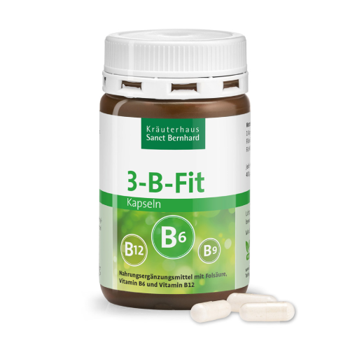 3-B-FIT: βιταμίνη B6 + B12 + φολικό οξύ, 120 κάψουλες