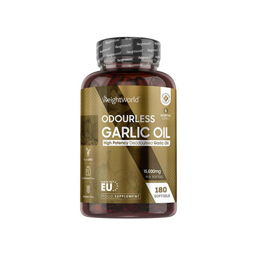 Έλαιο σκόρδου 15000 mg, 180 μαλακές κάψουλες