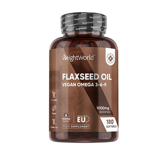 Έλαιο λιναρόσπορου  1000 mg, 180 μαλακές κάψουλες