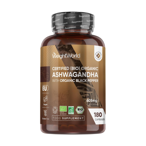 BIO Ασβαγκάντα με μαύρο πιπέρι 600 mg, 180 κάψουλες